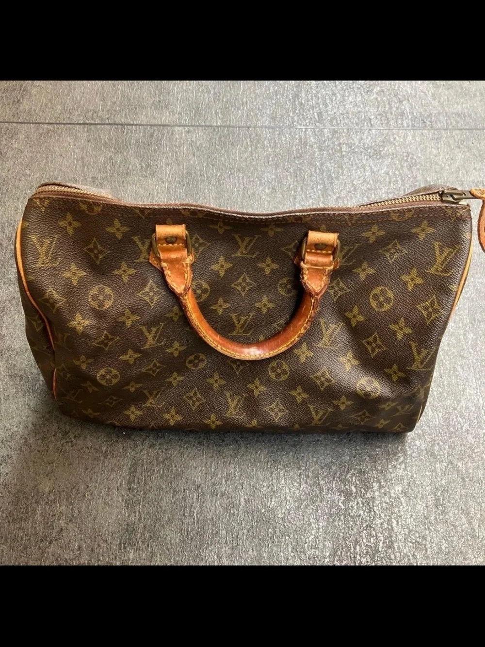Louis Vuitton Brown Monogram Canvas Satchel with Vachetta Trim